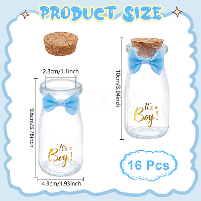 16Pcs Glass Bottle AJEW-UN00052-1