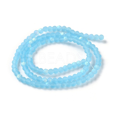 Imitation Jade Glass Beads Strands EGLA-A034-T3mm-MB08-1