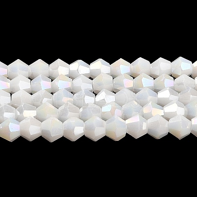 Opaque Solid Color Electroplate Glass Beads Strands LS-GLAA-F029-P4mm-A15-1