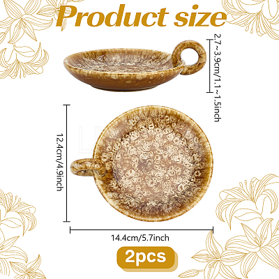 2Pcs Porcelain Candle Holders DJEW-PH0001-86A-1