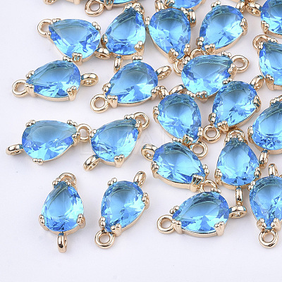 Transparent Glass Links connectors GLAA-T007-18C-1
