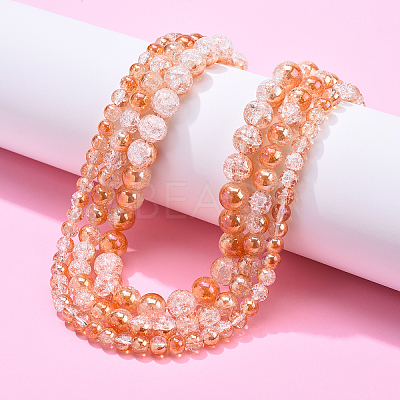 3 Strands 3 Styles Electroplated Crackle Glass Beads Strands EGLA-YW0005-12A-1