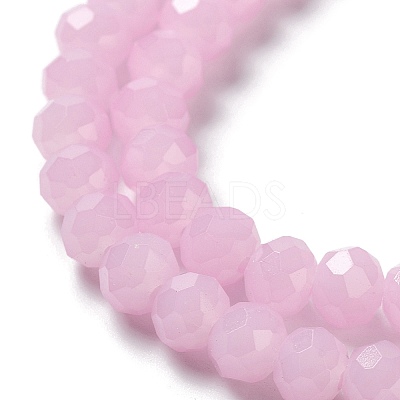 Baking Paint Imitation Jade Glass Bead Strands DGLA-A034-J10mm-A26-1