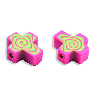 Handmade Polymer Clay Beads CLAY-T020-30F-1