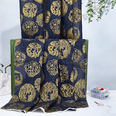 Dragon Pattern Cotton Fabric DIY-WH0579-96B-1