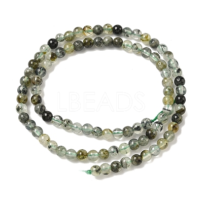 Natural Prehnite Beads Strands G-K224-03-4mm-01-1