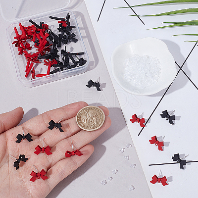 40Pcs 2 Colors Alloy Stud Earring Findings EJEW-SP0001-23-1