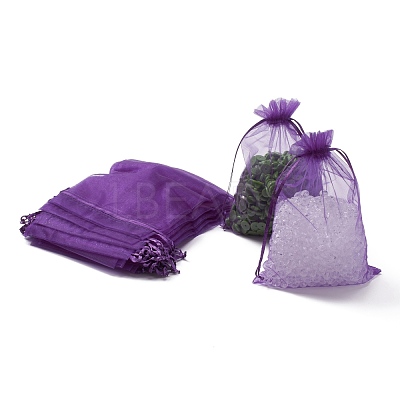 Organza Gift Bags with Drawstring OP-R016-13x18cm-20-1