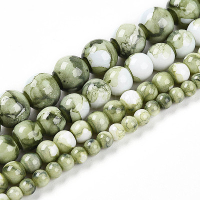 Baking Paint Glass Beads X1-DGLA-N003-10mm-C06-1