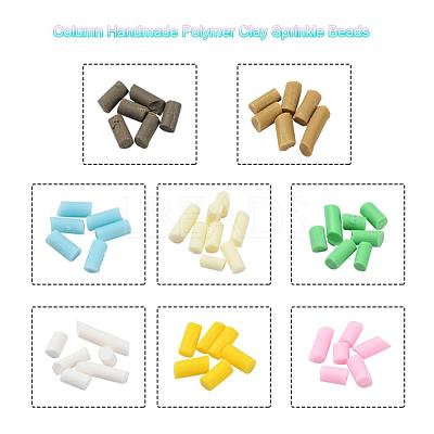 8000Pcs 8 Colors Handmade Polymer Clay Sprinkle Beads CLAY-YW0001-13B-1
