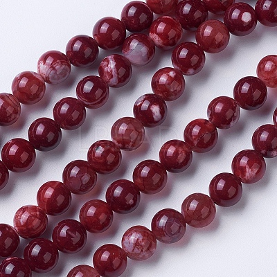 Natural Agate Beads Strands X-G-G754-04-8mm-1