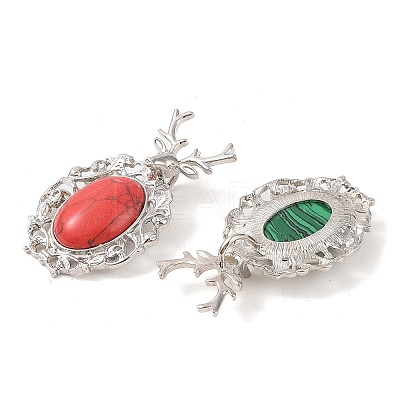 Synthetic Mixed Gemstone Pendants G-A226-02P-B-1
