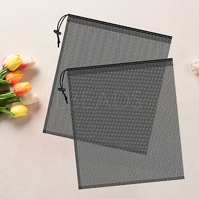 6Pcs Polyester Mesh Drawstring Bags ABAG-CN0001-43A-1