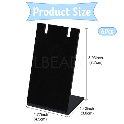 6Pcs Acrylic L Shaped Earring Display Stands EDIS-YW0001-08A-1