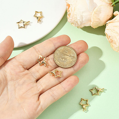 6Pcs Brass Lobster Claw Clasps KK-SC0007-16-1