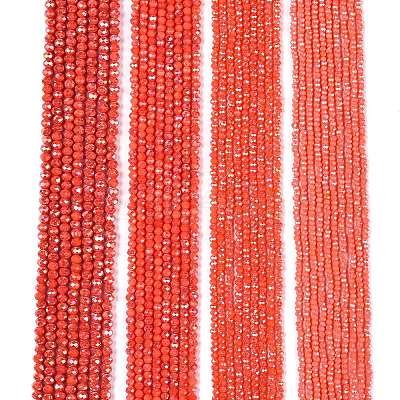 Electroplate Glass Beads Strands EGLA-A044-P2mm-B21-1