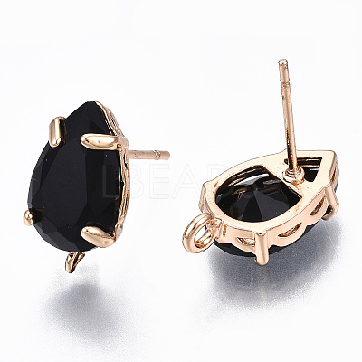 Brass Stud Earring Findings X-KK-S365-005-B01-1