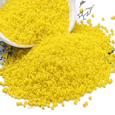 Frosted Colours Glass Seed Beads SEED-H003-06B-1