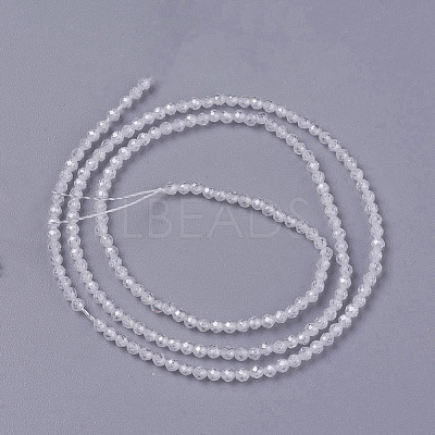 Cubic Zirconia Beads Strands X-G-F596-48I-3mm-1