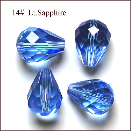 Imitation Austrian Crystal Beads SWAR-F062-10x8mm-14-1