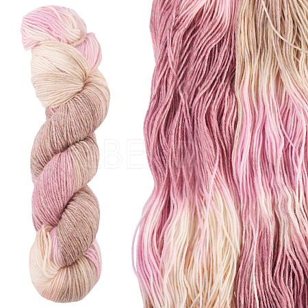 1 Skein 80% Wool 20% Acrylic Fiber Rainbow Segment Dyed Yarn OCOR-TA0003-02A-1