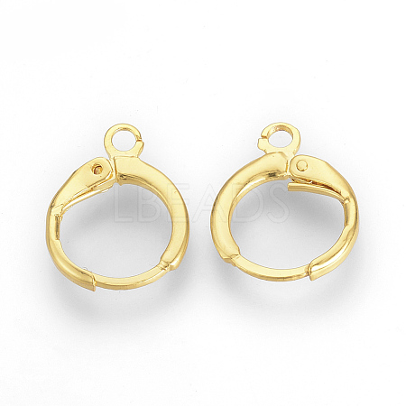 Brass Huggie Hoop Earring Findings LS-X-KK-R071-08G-1