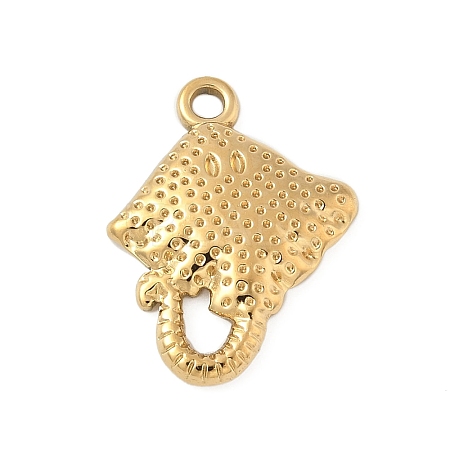 304 Stainless Steel Manta Ray Pendants STAS-S186-05A-G-1