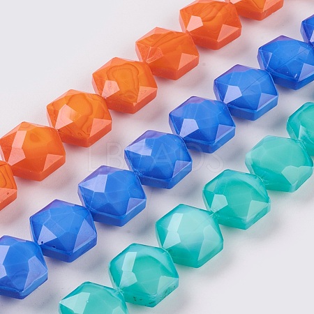 Faceted Glass Beads Strands EGLA-P015-NA-1