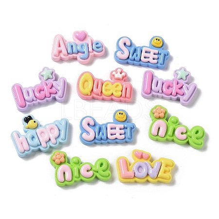 Opaque Resin Cabochons CRES-M026-22-1