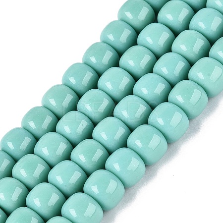 Opaque Glass Beads Strands GLAA-Q106-02A-B06-1