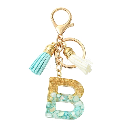 Transparent Epoxy Resin Pendant Keychains KEYC-FS00022-02-1