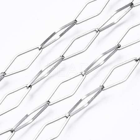 Tarnish Resistant 304 Stainless Steel Link Chains CHS-T003-24P-1