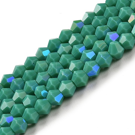 Opaque Solid Color Imitation Jade Glass Beads Strands EGLA-A039-P4mm-L07-1
