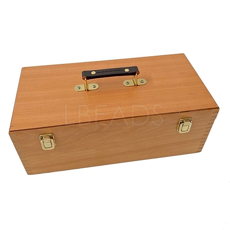 Portable Multi-Function Wooden Artist Tool & Brush Storage Boxes AJEW-WH0119-68-1