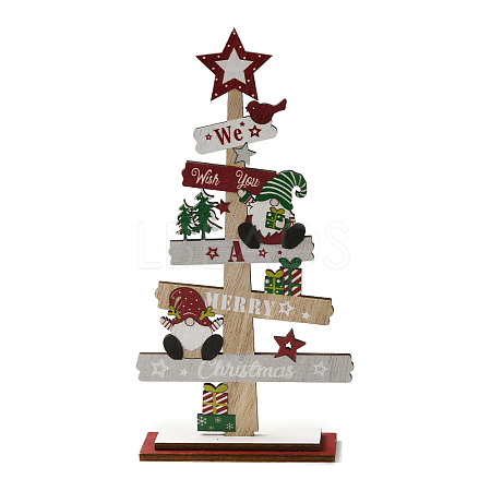 Christmas Theme Wood Display Decorations DJEW-G041-01A-1