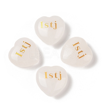 Natural Quartz Crystal Heart Engraving MBTI Figurines Statues for Home Office Desk Decorations X1-G-K353-05A-1