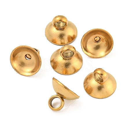 304 Stainless Steel Bead Cap Pendant Bails STAS-G224-24G-07-1