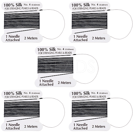 5Pcs Pure Silk Cord OCOR-BBC0001-03B-1