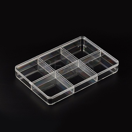 Rectangle Shaped Plastic Jewelry Bead Containers OBOX-O002-03-1