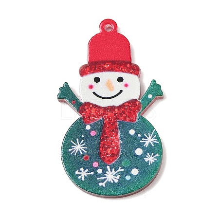 Christmas Acrylic Pendants OACR-I028-02G-1