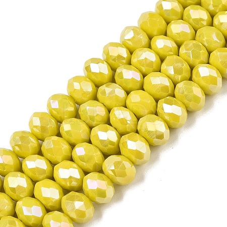Electroplate Glass Beads Strands EGLA-A044-P8mm-B04-1