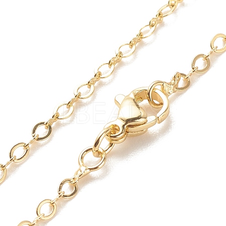 Brass Cable Chains Necklace for Women NJEW-P265-04G-1