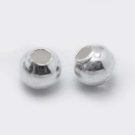 925 Sterling Silver Spacer Beads STER-K171-44S-2mm-1