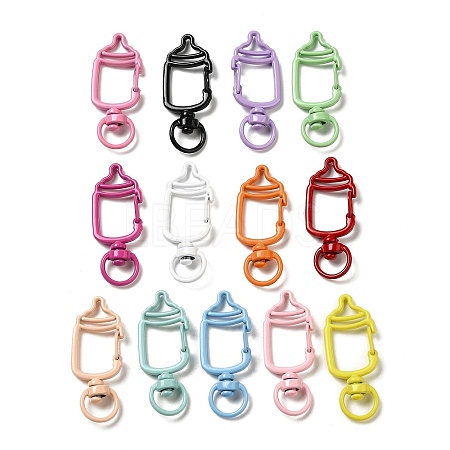 Spray Painted Alloy Swivel Clasps X-FIND-M008-01-1