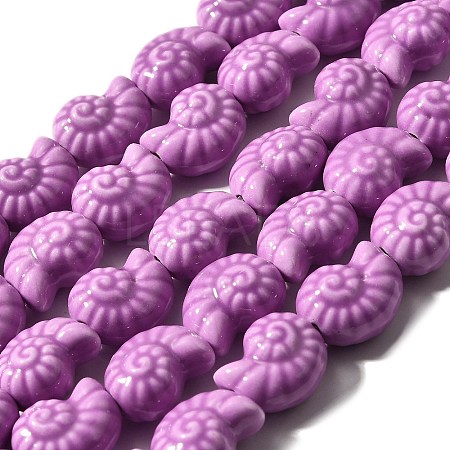 Glazed Porcelain Beads Strands X-PORC-I028-02F-1