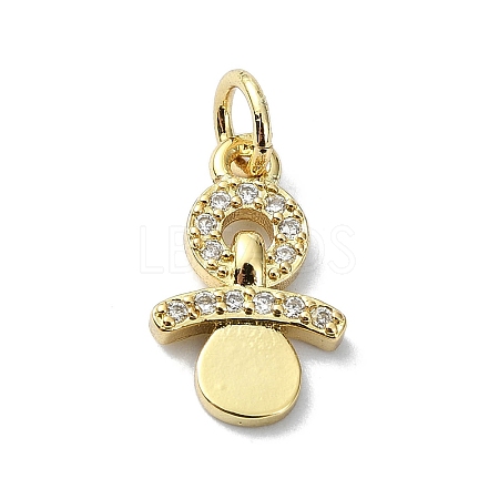 Brass Micro Pave Claer Cubic Zirconia Charms KK-H475-49G-1