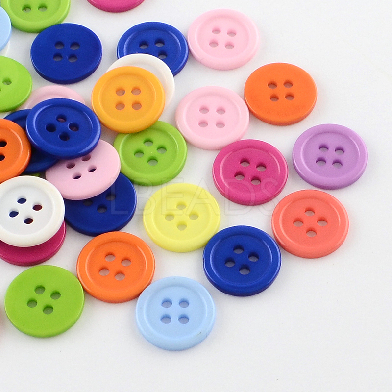 4-Hole Plastic Buttons - Lbeads.com