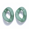 Opaque Spray Painted Acrylic Linking Rings OACR-S036-001B-I11-1