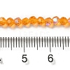 Electroplate Transparent Glass Beads Strands EGLA-A035-T3mm-L05-4
