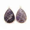 Natural Amethyst Pendants G-N326-108H-2